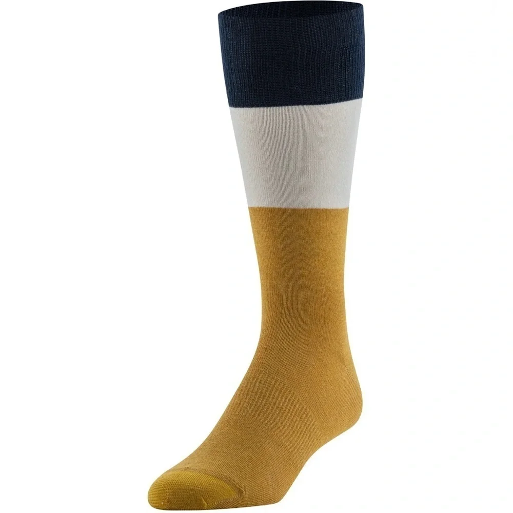 GoldToe Edition Mens Comfort Top Flat Crew Socks Assorted, 3 Pack